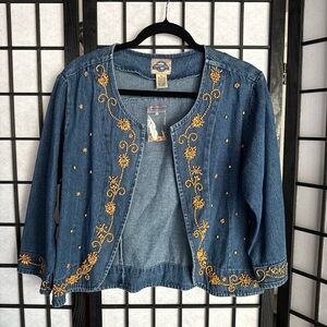 Woman’s beaded jean jacket